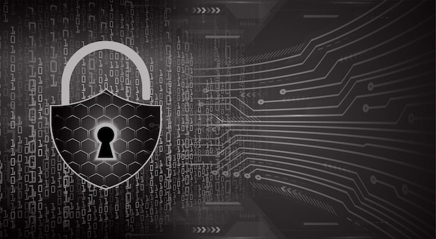 Lucchetto chiuso su sfondo digitale, sicurezza informatica