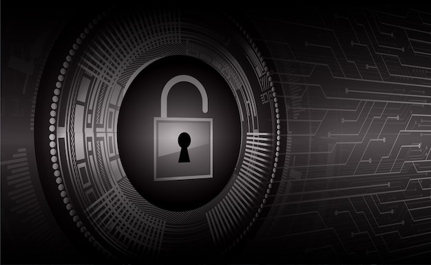 Lucchetto chiuso su sfondo digitale, sicurezza informatica