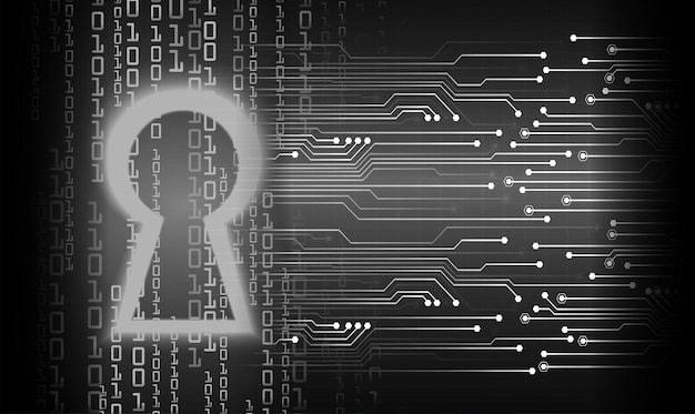 Lucchetto chiuso sulla sicurezza informatica di sfondo digitale