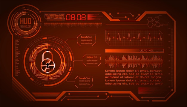 Lucchetto chiuso sulla sicurezza informatica di sfondo digitale