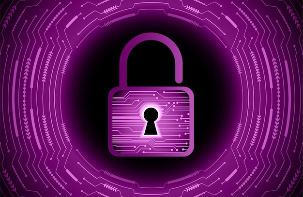 Lucchetto chiuso sulla sicurezza informatica di sfondo digitale