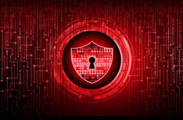 Lucchetto chiuso sulla sicurezza informatica di sfondo digitale