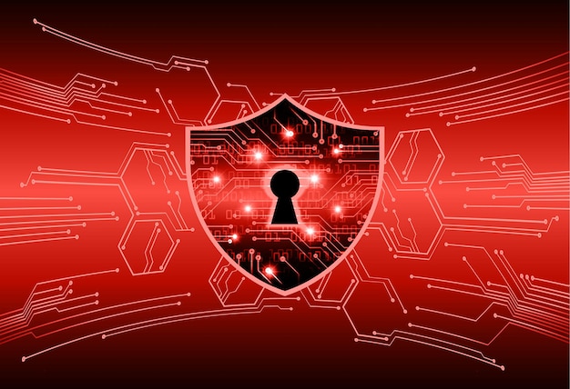 Lucchetto chiuso sulla sicurezza informatica di sfondo digitale