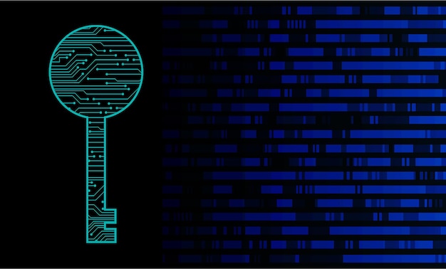 Lucchetto chiuso sulla sicurezza informatica di sfondo digitale