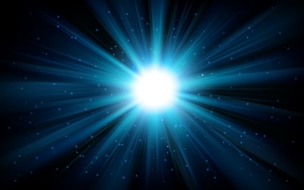 Luce blu che splende dallo sfondo dell&#39;oscurità