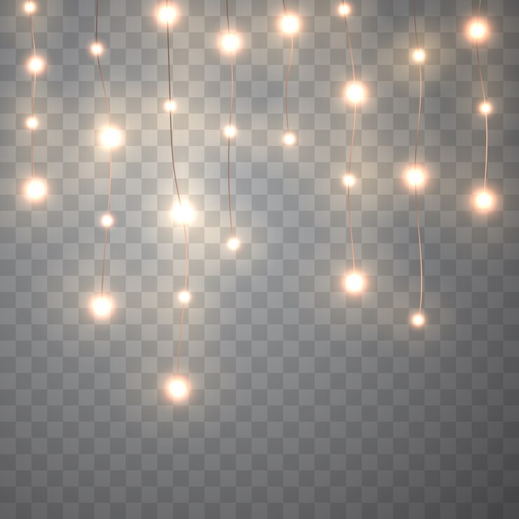 Luci di Natale. Ghirlanda luminosa vettoriale