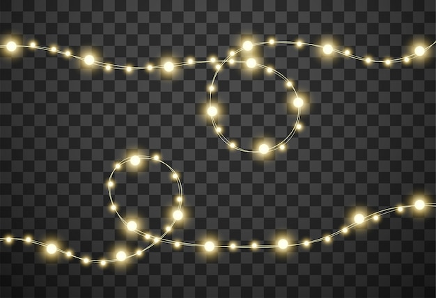 Luci di Natale isolate