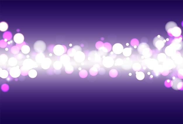 Luci sfocate festive su sfondo blu. Sfondo astratto con bagliore.