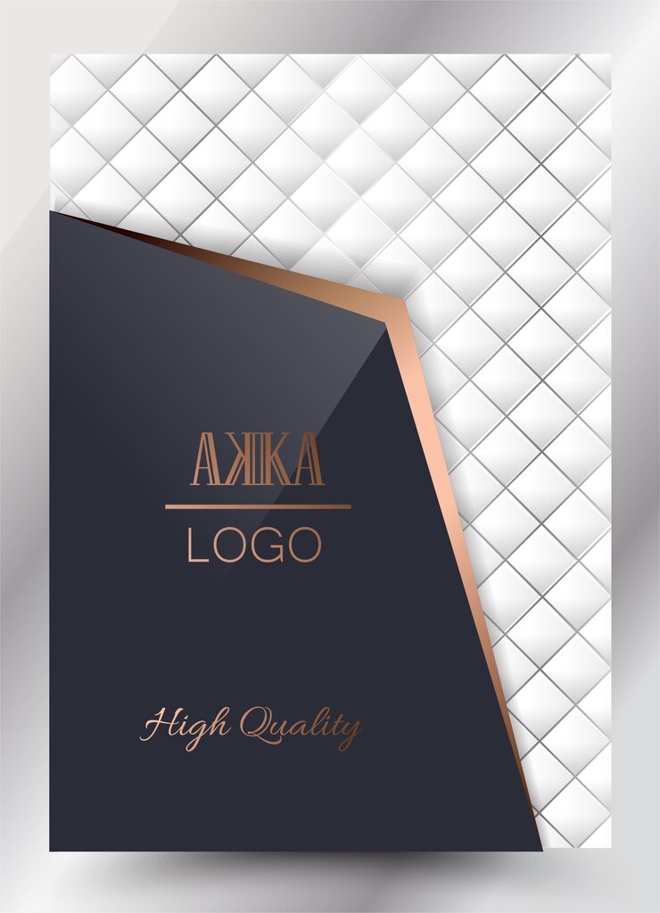 Vettore lusso premium menu cover design geometrico