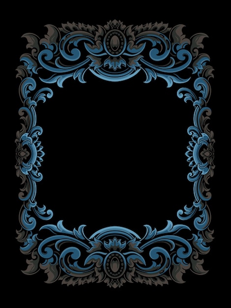 Lussuoso e unico design retrò classico intagliato con cornice ornamentale modificabile a colori