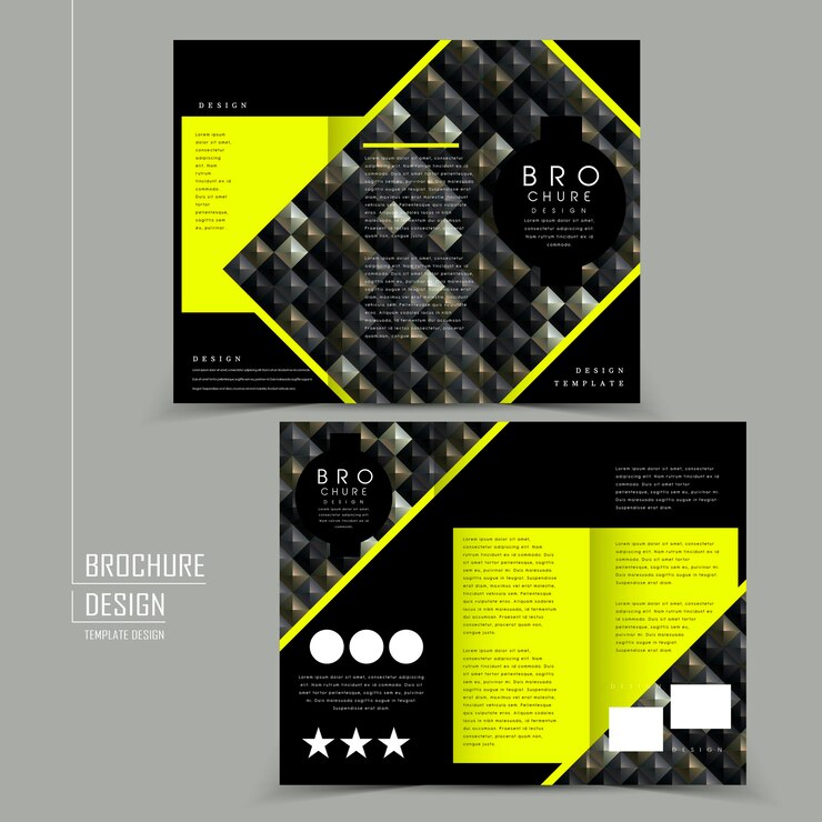 Lussuoso modello di brochure a tre ante