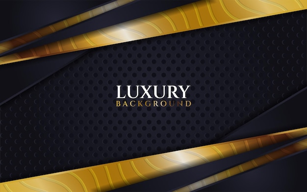 Lussuoso sfondo scuro con texture a onde d'oro linea