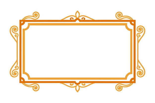Luxurious Ornamental Gold Frame Border Illustration Background Elemento di progettazione vettoriale Sfondio