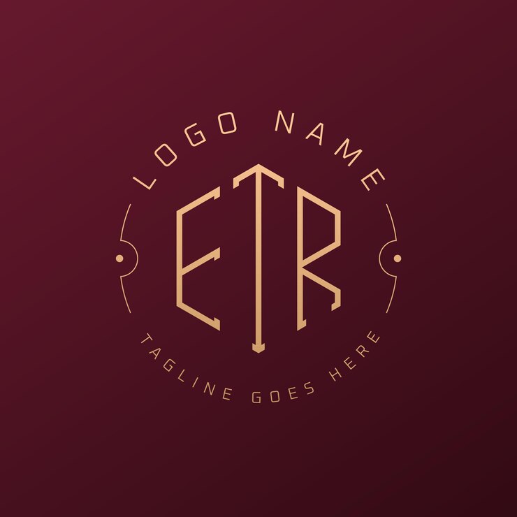 Vettore luxury etr logo design elegante lettera etr monogramma logo minimalista poligono modello di progettazione del logo etr