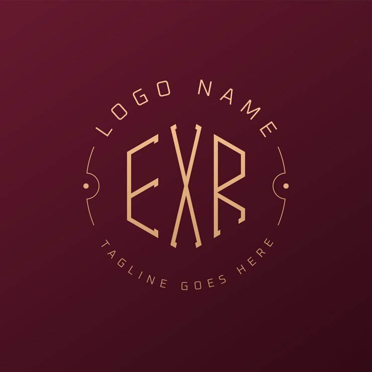 Vettore luxury exr logo design elegante lettera exr monogramma logo minimalista poligono modello di progettazione del logo exr