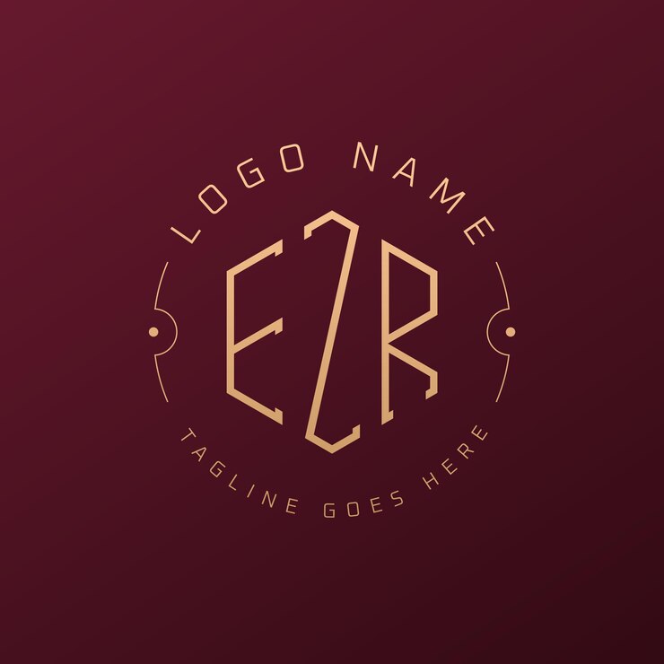 Vettore luxury ezr logo design lettera elegante ezr monogramma logo minimalista poligono modello di progettazione del logo ezr