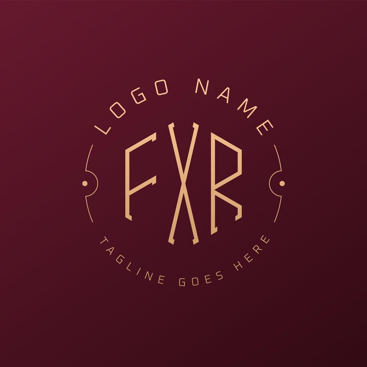 Vettore luxury fxr logo design elegante lettera fxr monogramma logo minimalista poligono fxr logomodello di progettazione