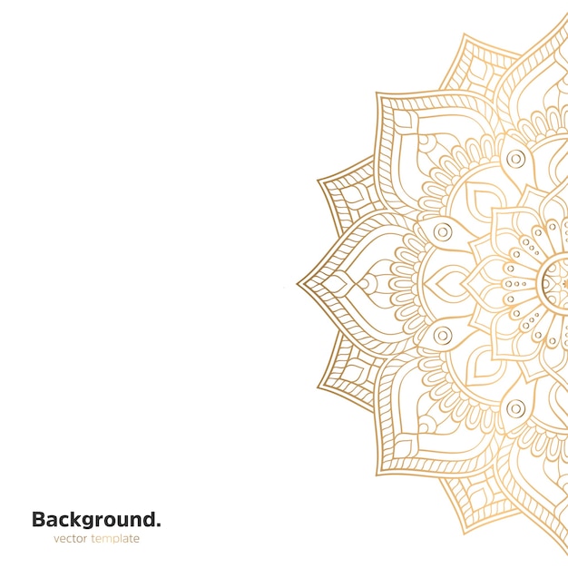 Luxury ornamentale mandala design sfondo in colore oro