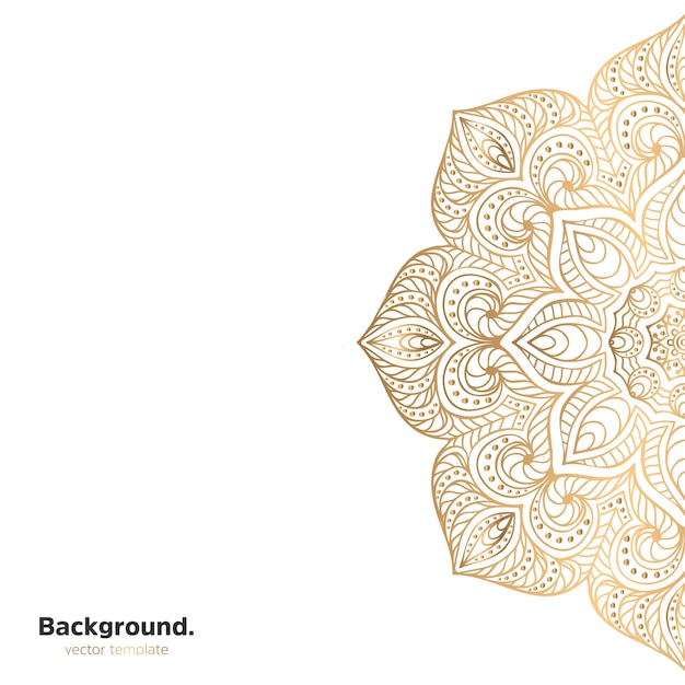 Luxury ornamentale mandala design sfondo in colore oro