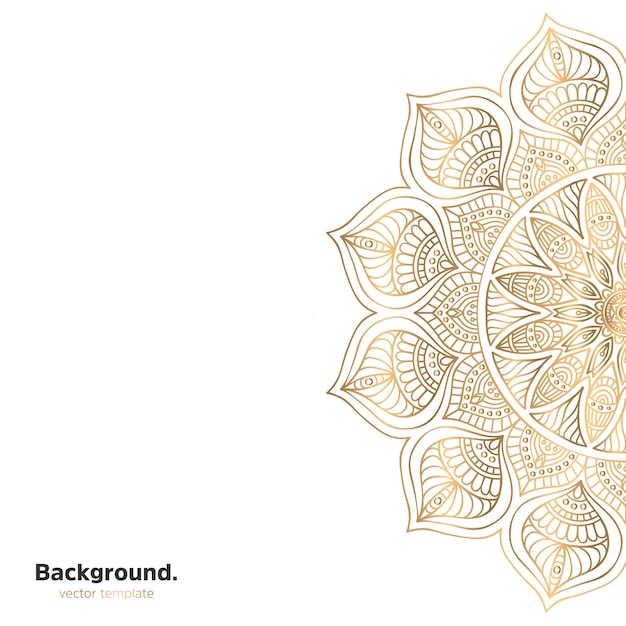 Luxury ornamentale mandala design sfondo in colore oro