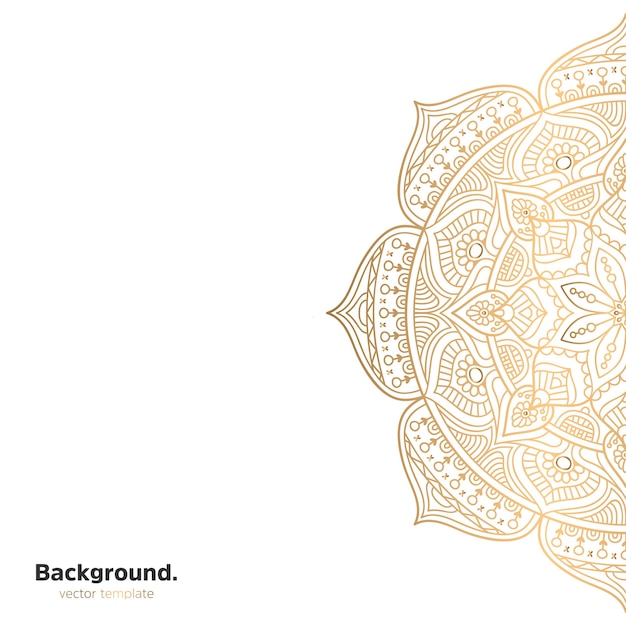 Luxury ornamentale mandala design sfondo in colore oro