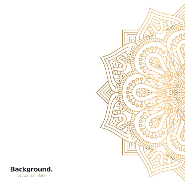 Luxury ornamentale mandala design sfondo in colore oro
