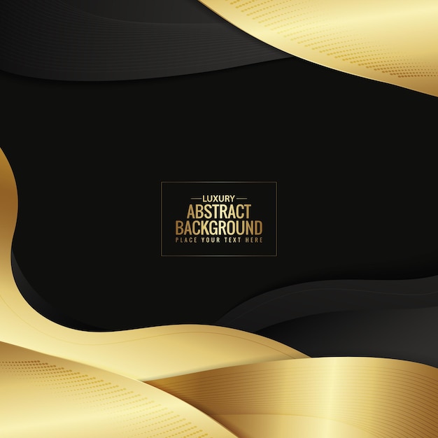 Luxury oro scuro sfondo ad onde astratte