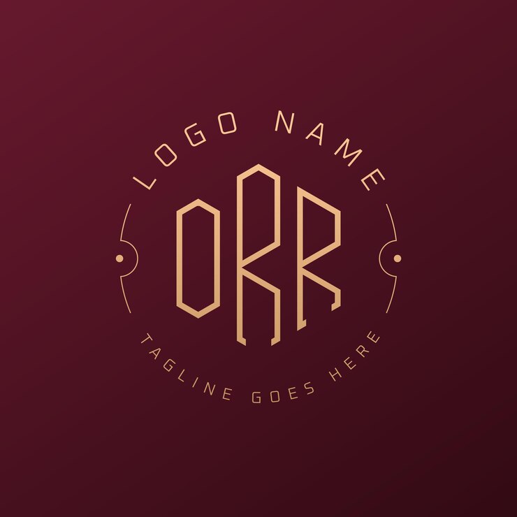 Vettore luxury orr logo design lettere eleganti orr monogramma logo minimalista poligono orr modello di progettazione del logo