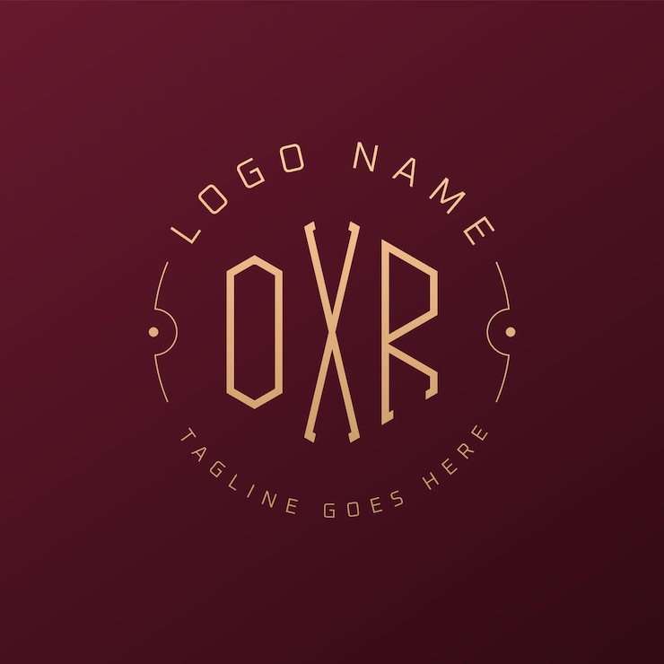 Vettore luxury oxr logo design elegante lettera oxr monogramma logo minimalista poligono oxr modello di progettazione del logo