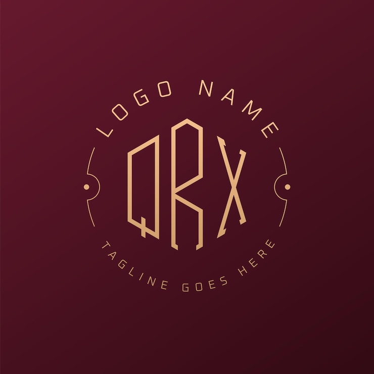 Vettore luxury qrx logo design elegante lettera qrx monogramma logo minimalista poligono modello di progettazione del logo qrx