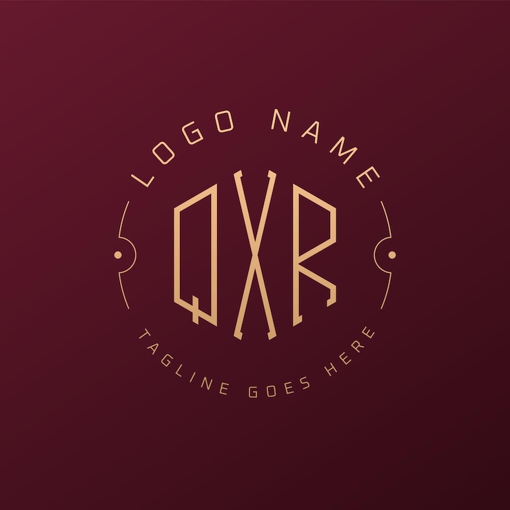 Vettore luxury qxr logo design lettera elegante qxr monogramma logo minimalista poligono modello di progettazione del logo qxr