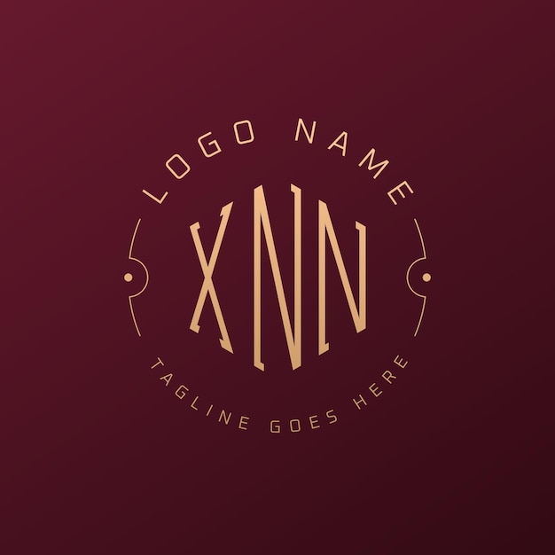 Luxury XNN Logo Design Elegante Lettera XNN Monogramma Logo Minimalista Poligono XNN Modello di progettazione del logo