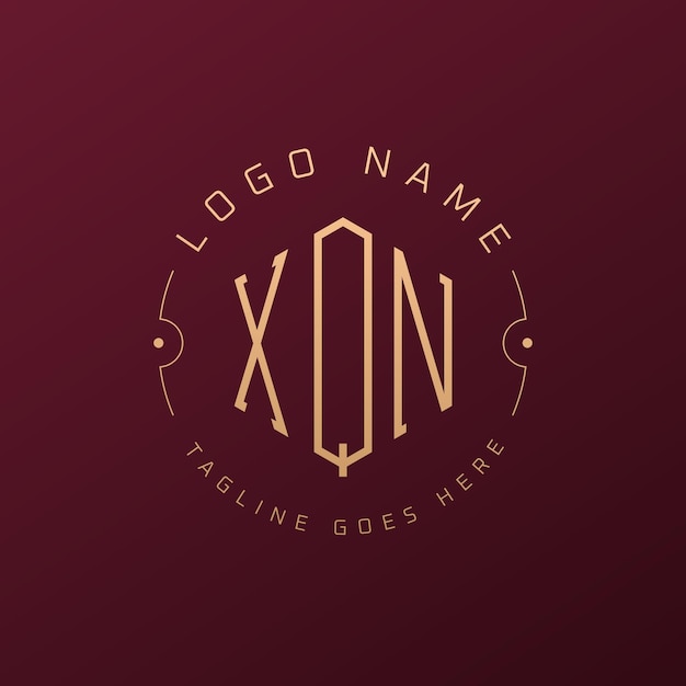 Luxury XQN Logo Design Elegante Lettera XQN Monogramma Logo Minimalista Poligono XQN Logo Design Template