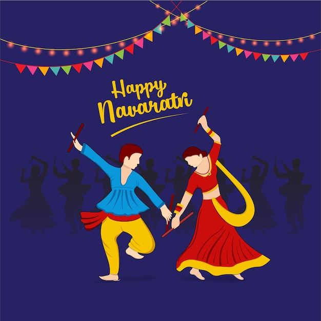 Ma Ambe Navratri Coppia che gioca Garba