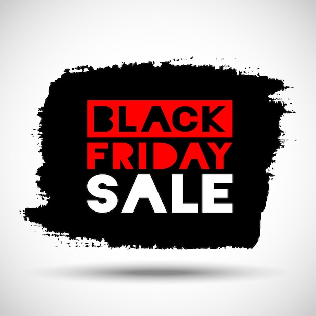 Macchia di grunge disegnata a mano di vendita di Black Friday, illustrazione vettoriale