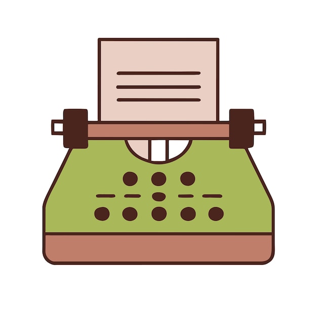 macchina da scrivere vintage grafica vettoriale illustrazione formato file sorgente EPS progettazione di icone a scala senza perdite