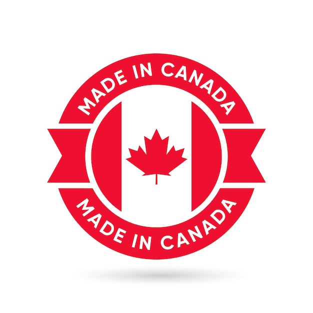 Made in Canada distintivo isolato illustrazione disegno vettoriale