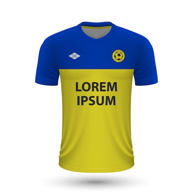 Maglia da calcio realistica Cambuur 2022, modello jersey per calcio