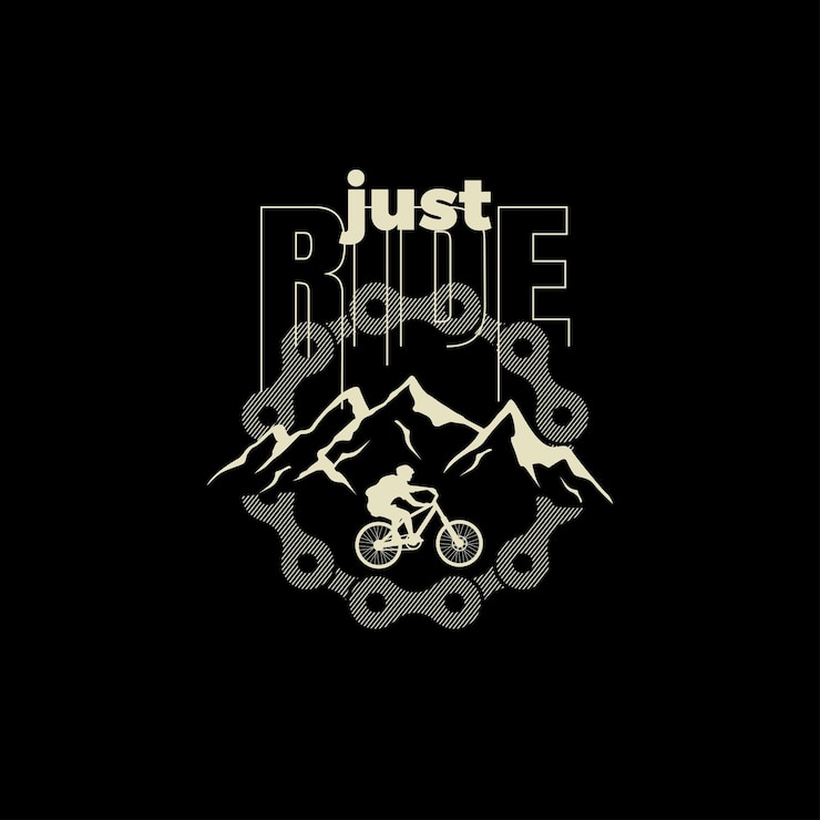 Vettore maglietta a stampa di illustrazione vintage per biciclette da montagna