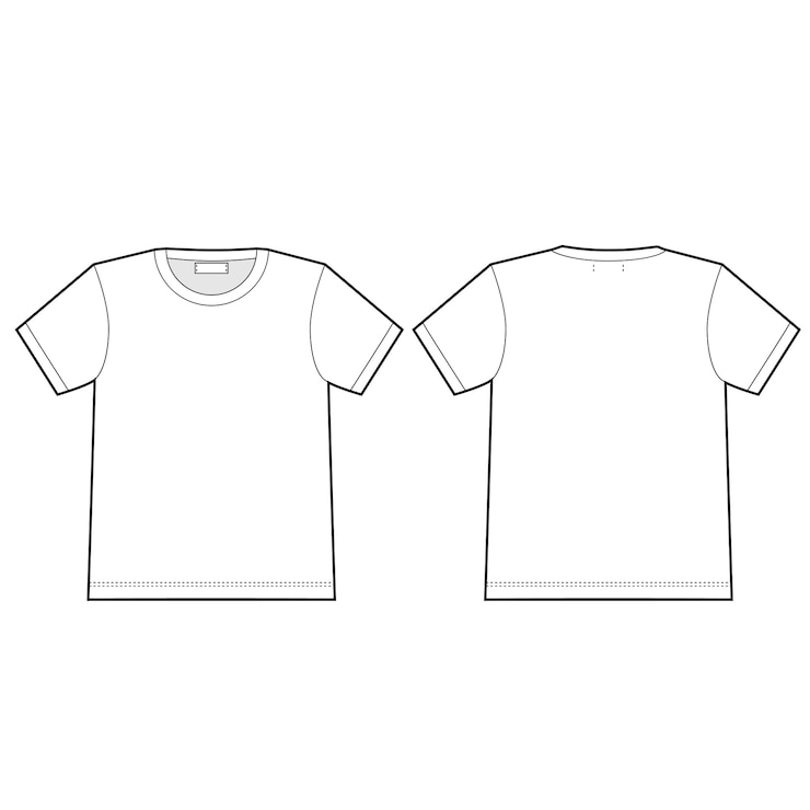 Maglietta con disegno tecnico. Modello di design superiore della biancheria intima unisex.