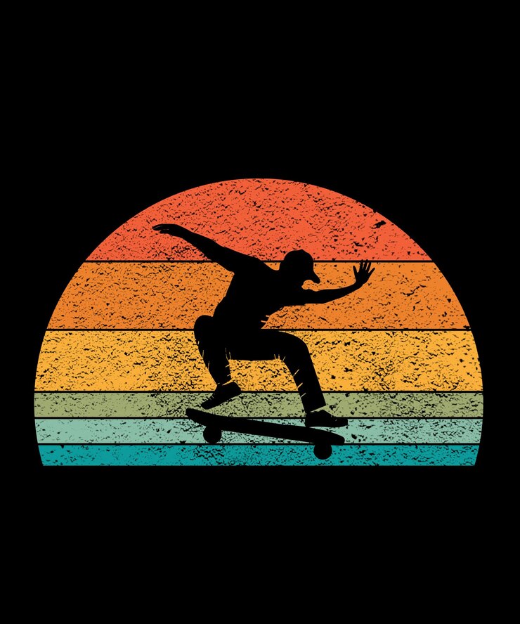 Vettore maglietta da skateboard