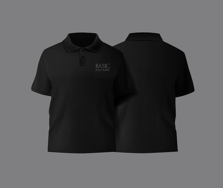 Vettore maglietta polo a maniche corte maglietta anteriore maglietta posteriore e maglietta maglietta disegno per modello