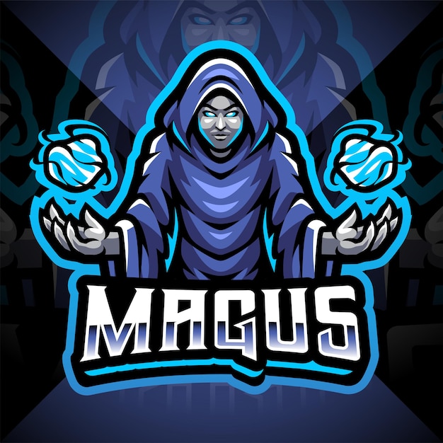 Magus esport logo mascotte design