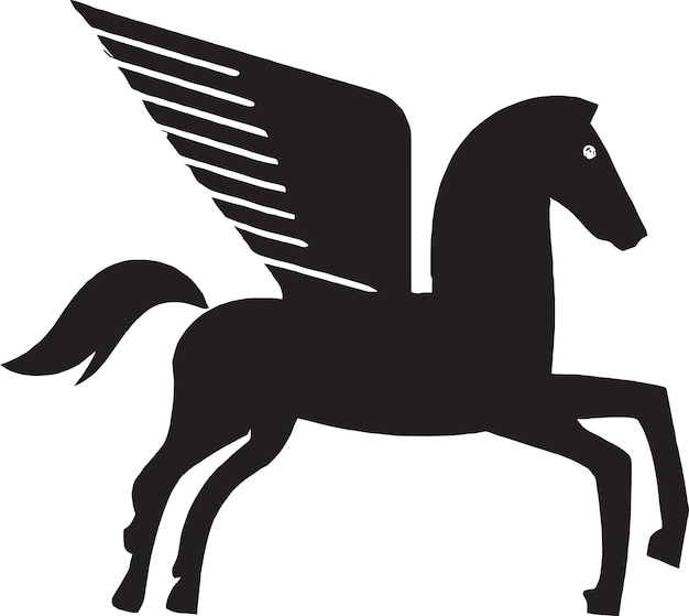 Majestic Pegasus Horse Icon Design (Disegno dell'icona del cavallo Pegasus)