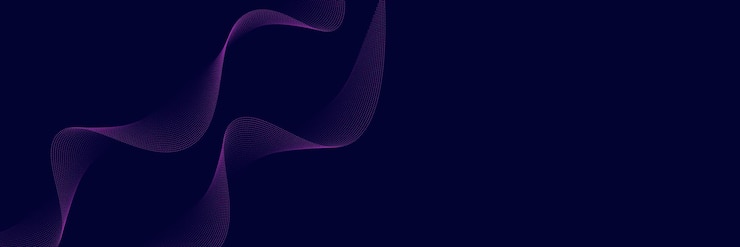 Vettore majestic royal purple e midnight blue particles flowing wave design