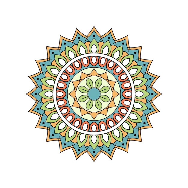 Mandala colorata vettoriale