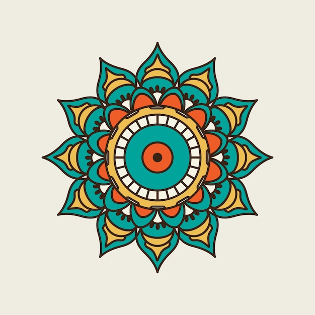 Mandala colorato indiano