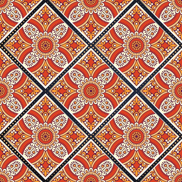 Mandala colorato modello senza giunture