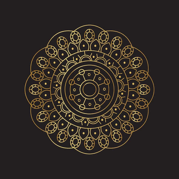 Mandala d'oro sullo sfondo