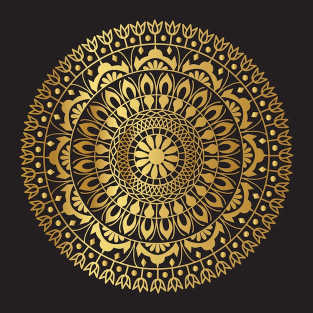 Mandala d'oro vettoriale